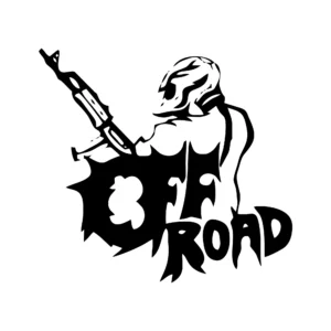 sticker offroad soldier