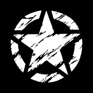 sticker offroad star negru