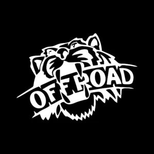 sticker offroad tiger negru
