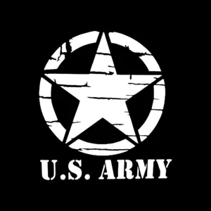 sticker offroad us army negru