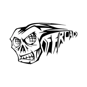 sticker offroad web skull