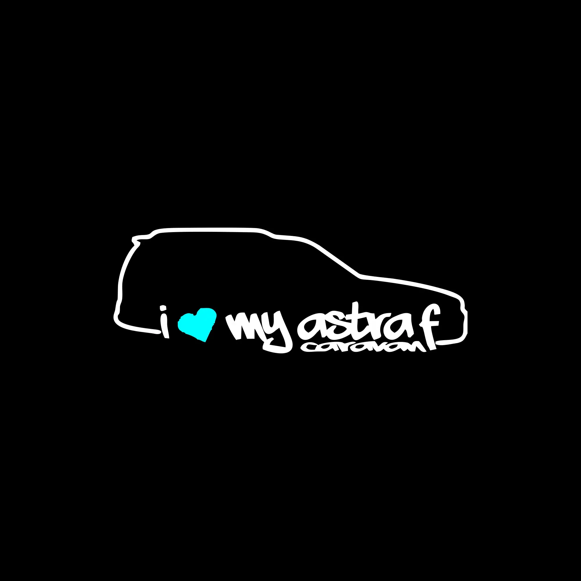 Sticker Opel I Love My Astra F - imagine 2