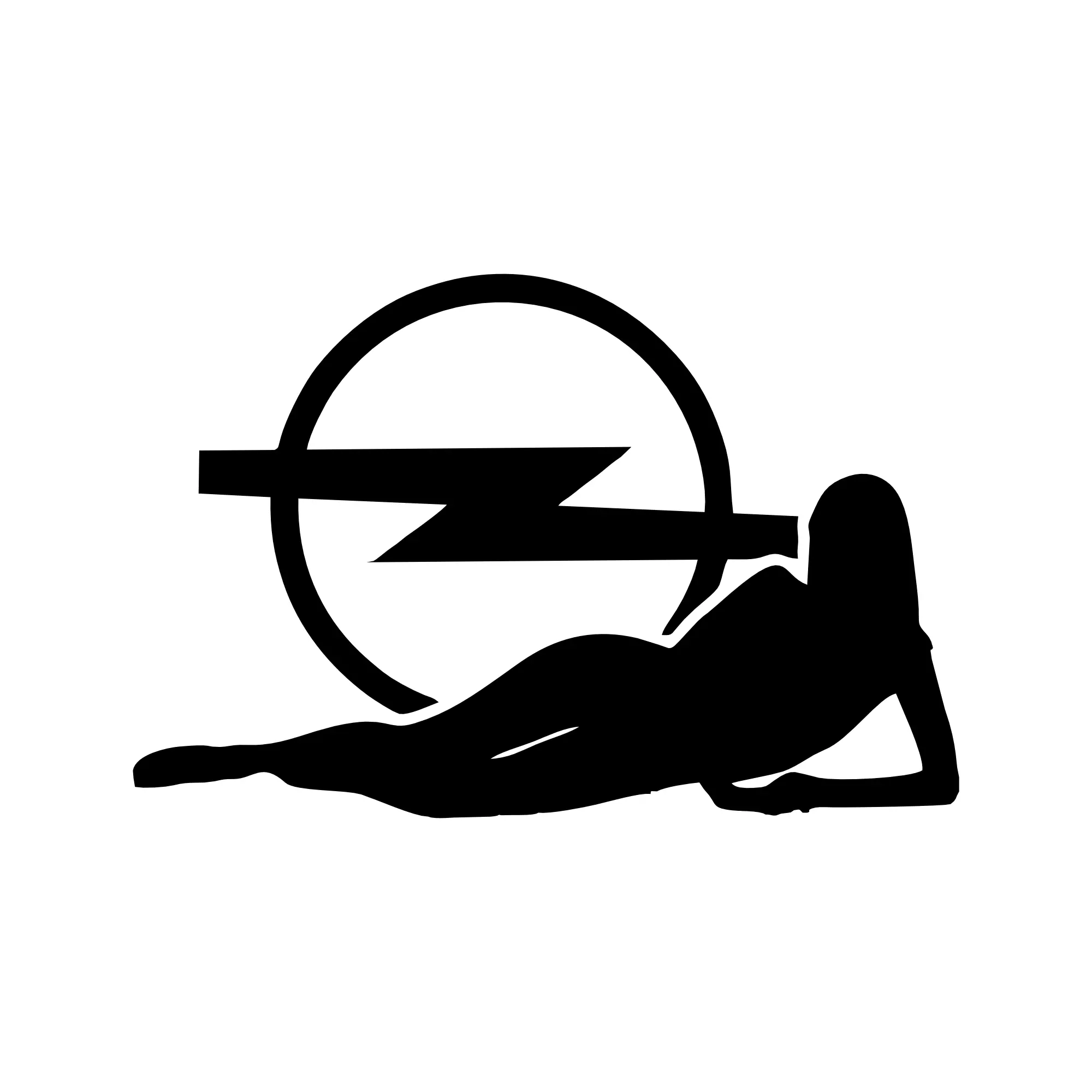 Sticker Opel Sexy Girl