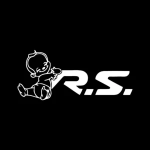 sticker renault baby rs negru