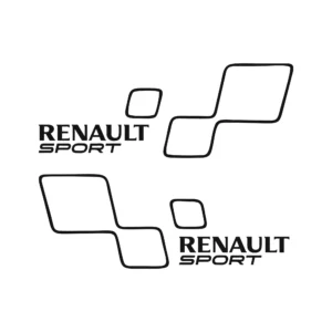 sticker renault empty sport flags 2