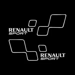 sticker renault empty sport flags 2 negru