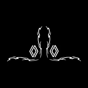 sticker renault geamuri camion 2 negru