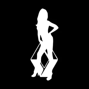 sticker renault girl 2 negru