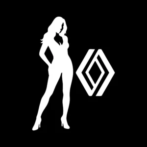 sticker renault girl 3 negru