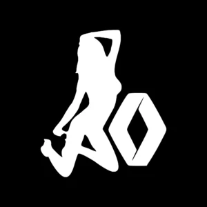 sticker renault girl 7 negru