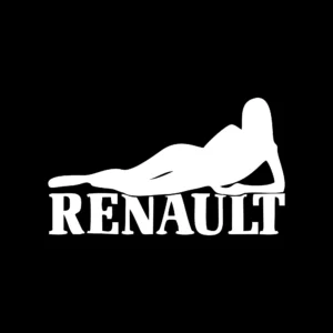 sticker renault girl negru
