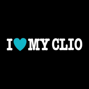 sticker renault i love my clio negru