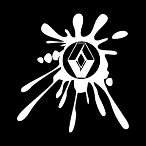 sticker renault logo splash negru