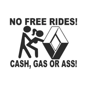 sticker renault no free rides