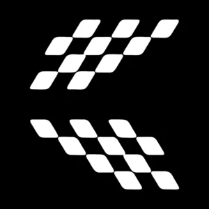 sticker renault racing flags 4 negru