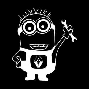 sticker renault renault minion negru