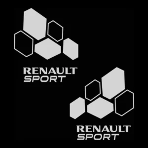 sticker renault rs flags 2 negru