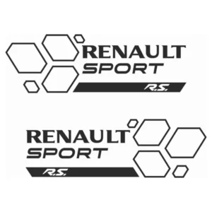 sticker renault rs flags