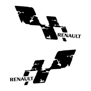 sticker renault set flags 2