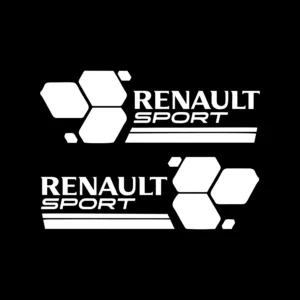 sticker renault set flags 3 negru