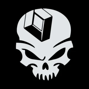 sticker renault skull 3 negru