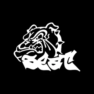 sticker seat bulldog negru