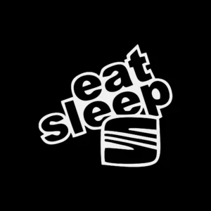 sticker seat eat sleep seat negru