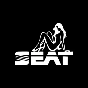 sticker seat girl negru