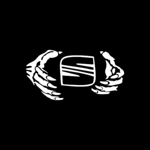 sticker seat hands negru