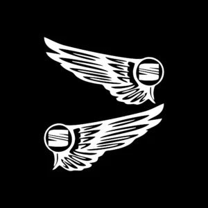 sticker seat wing set negru