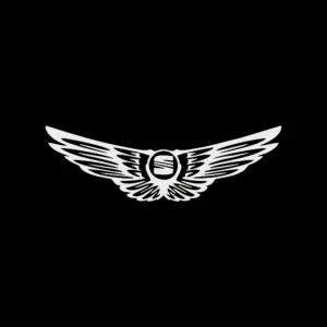 sticker seat wings negru